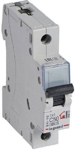 Выключатель автоматический Legrand TX3 6000 1п 50А C 6кА  картинка